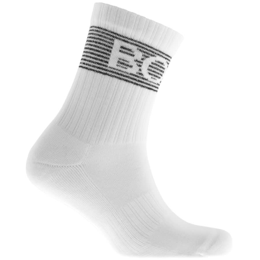 Alternative Image for ProductBOSS Rib Shine Socks White1